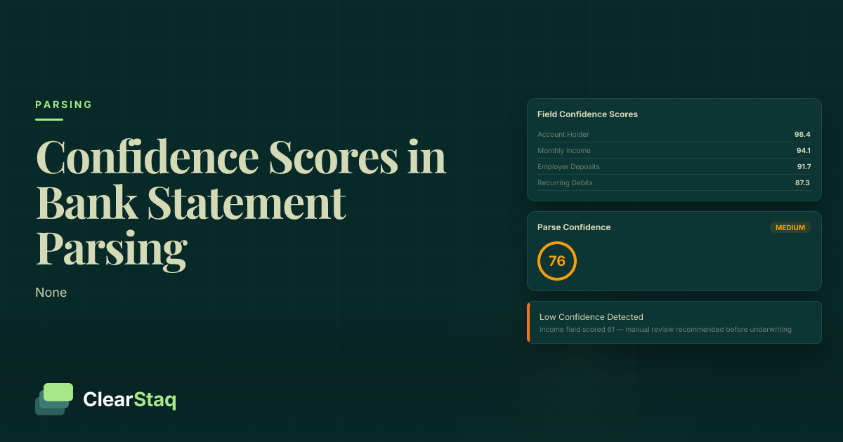 Confidence Scores Explained: How AI-Parsed Bank Statement Data Tells You When to Trust It