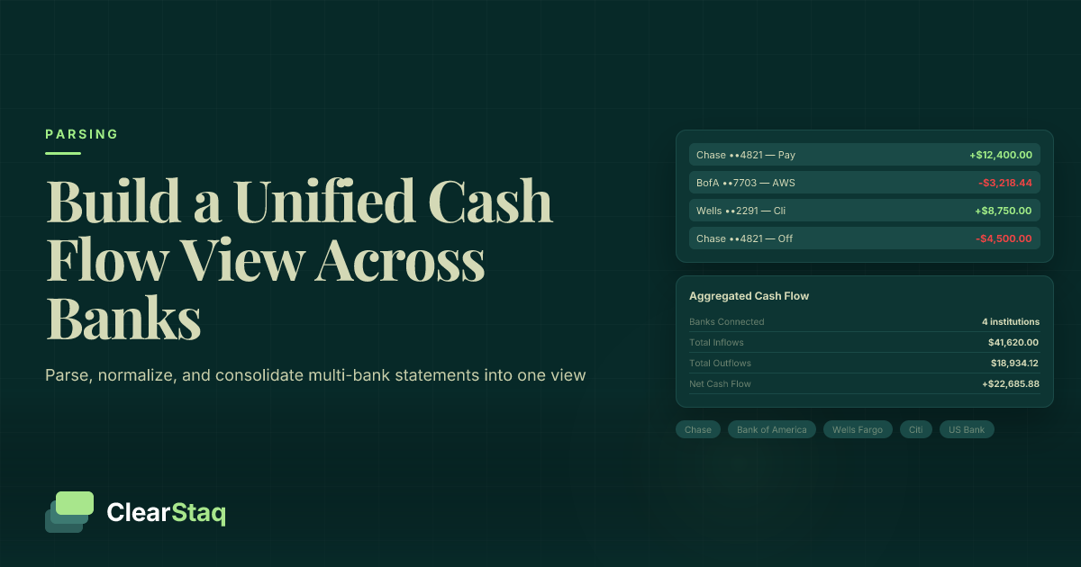 Multi-Bank Statement Aggregation: How to Build a Unified Cash Flow View Across Multiple Accounts