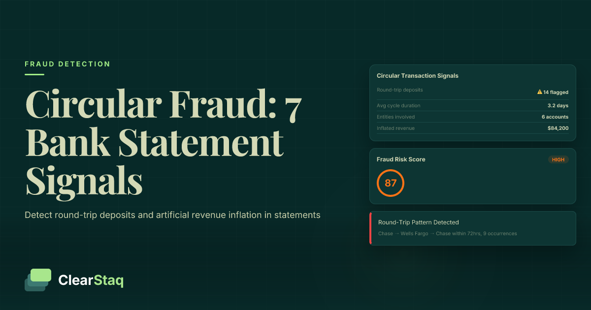 How to Detect Circular Transactions in Bank Statements: A Fraud Investigator's Playbook