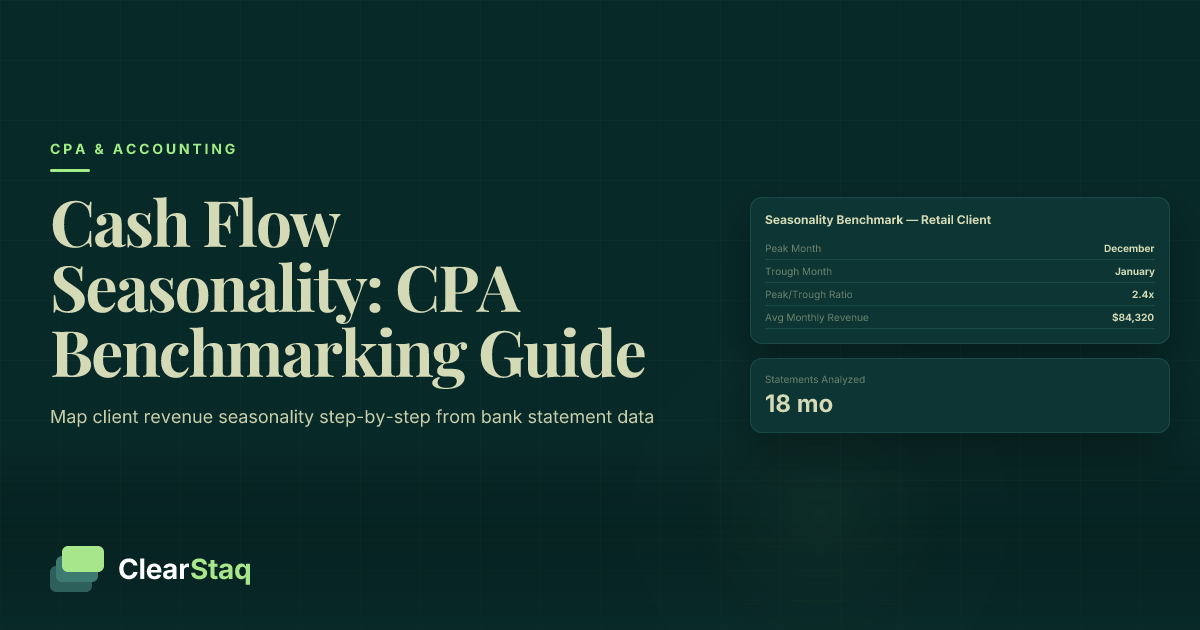 Revenue Seasonality Mapping: How CPAs Benchmark Client Cash Flow Month Over Month